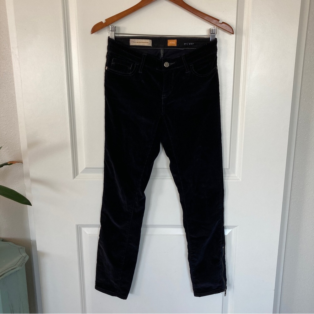 Anthropologie Pilcro Stet Corduroy Skinny Pant with Ankle Zip Size 25